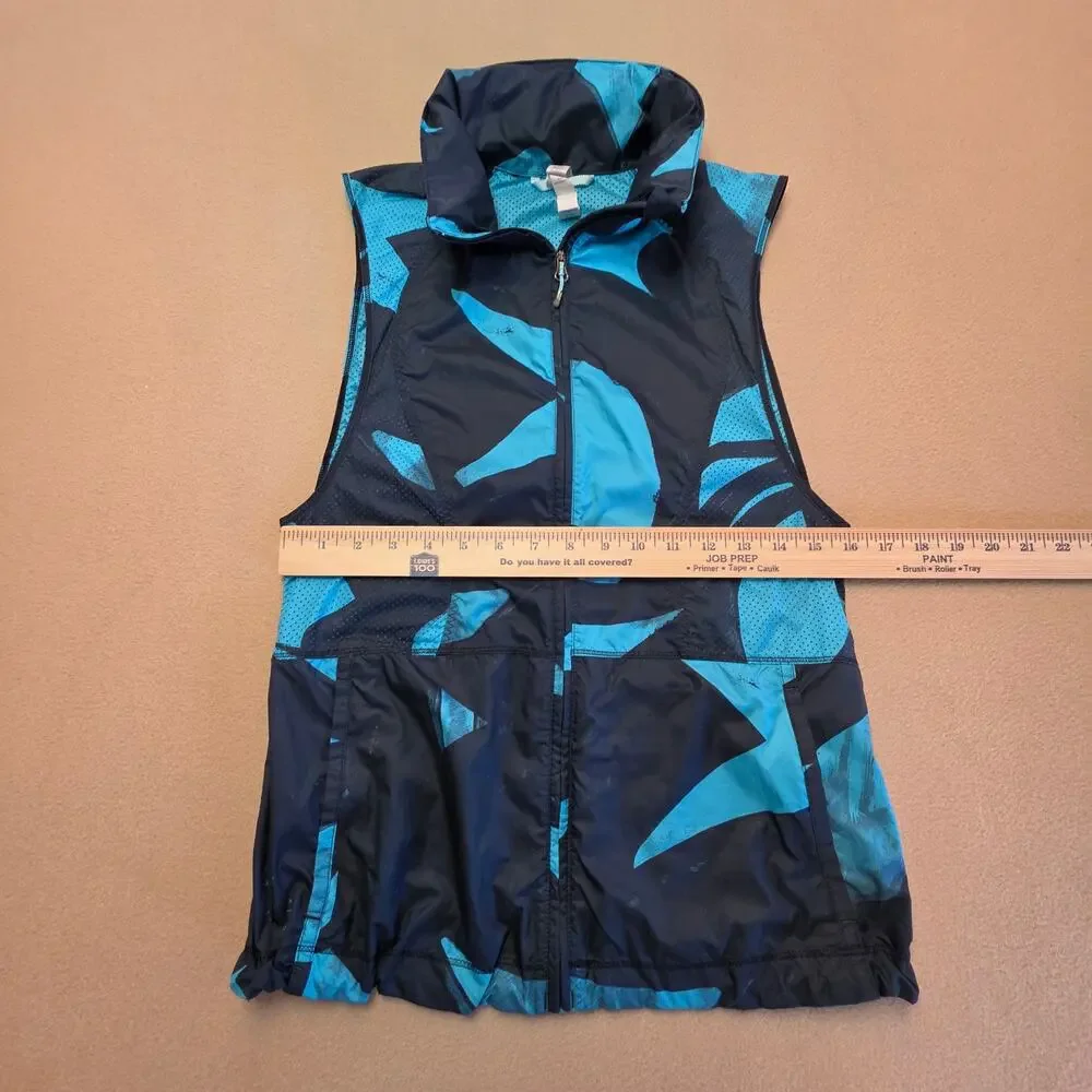 Lululemon Pack-It Sleeveless Running Vest Peacock Blue Teal Sz 6 Stowable Hood